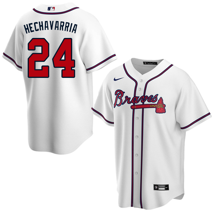 Nike Men #24 Adeiny Hechavarria Atlanta Braves Baseball Jerseys Sale-White